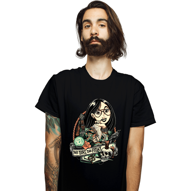 Daily_Deal_Shirts T-Shirts, Unisex / Small / Black This Girl Can Fight