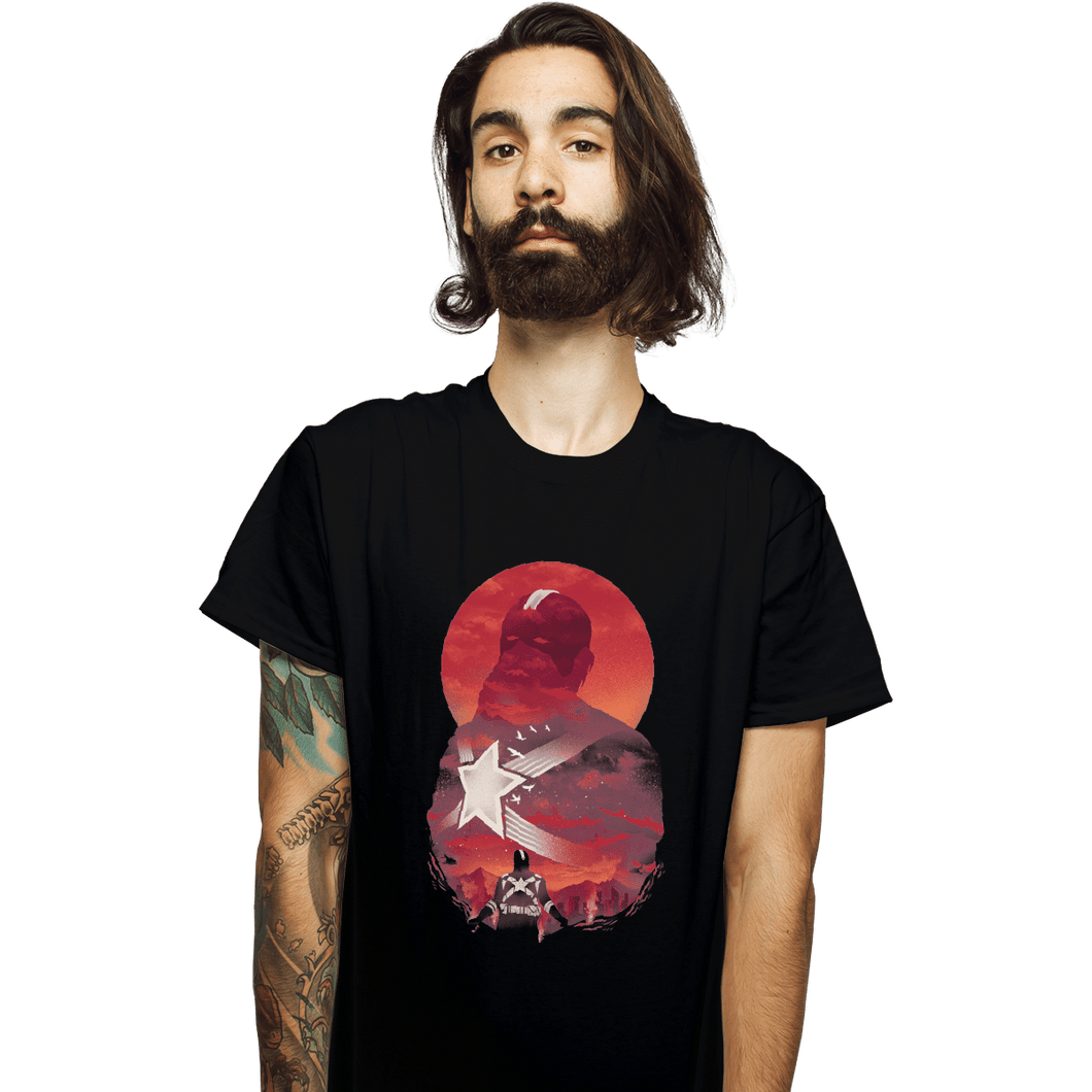 Shirts T-Shirts, Unisex / Small / Black Red Guardian Sun