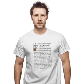 Shirts T-Shirts, Unisex / Small / White Holy Hand Grenade Script