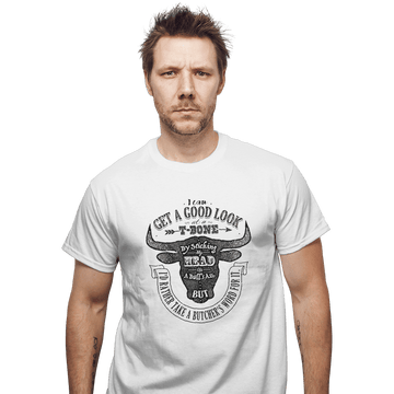 Shirts T-Shirts, Unisex / Small / White T-Bone