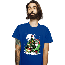 Load image into Gallery viewer, Daily_Deal_Shirts T-Shirts, Unisex / Small / Royal Blue Puny God Christmas
