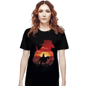 Shirts T-Shirts, Unisex / Small / Black Red Sunset