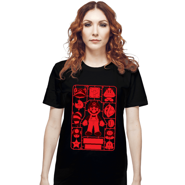 Daily_Deal_Shirts T-Shirts, Unisex / Small / Black Mario Model Sprue