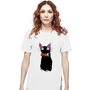 Shirts T-Shirts, Unisex / Small / White Watercolor Cat