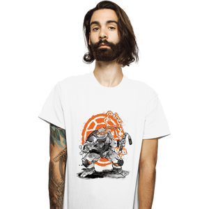 Daily_Deal_Shirts T-Shirts, Unisex / Small / White Michelangelo Sumi-e