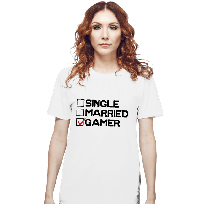 Shirts T-Shirts, Unisex / Small / White The Gamer