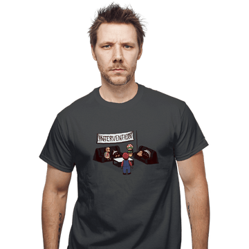 Shirts T-Shirts, Unisex / Small / Charcoal Intervention