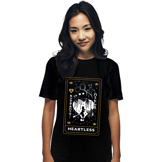 Secret_Shirts T-Shirts, Unisex / Small / Black Heartless Tarot Card