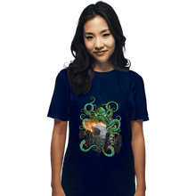 Load image into Gallery viewer, Shirts T-Shirts, Unisex / Small / Navy Cthulhu Strikes Back

