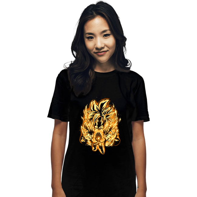 Shirts T-Shirts, Unisex / Small / Black Golden SSj4