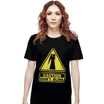 Shirts T-Shirts, Unisex / Small / Black Caution - Don't Blink