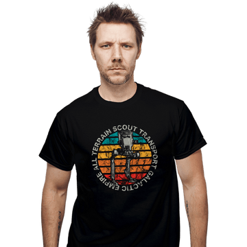 Shirts T-Shirts, Unisex / Small / Black Retro AT-ST Sun