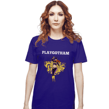 Load image into Gallery viewer, Shirts T-Shirts, Unisex / Small / Violet Playgotham Batgirl
