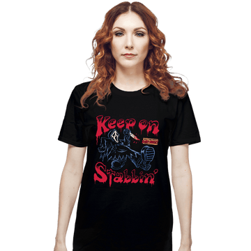 Secret_Shirts T-Shirts, Unisex / Small / Black Keep On Stabbin' Ghost