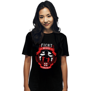 Shirts T-Shirts, Unisex / Small / Black Fight, Resist, Survive