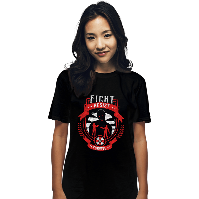 Shirts T-Shirts, Unisex / Small / Black Fight, Resist, Survive