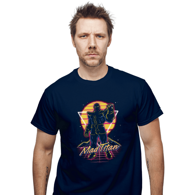 Shirts T-Shirts, Unisex / Small / Navy Retro Mad Titan