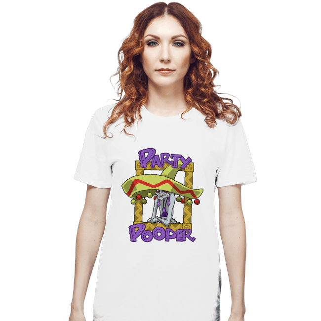 Shirts T-Shirts, Unisex / Small / White Party Pooper