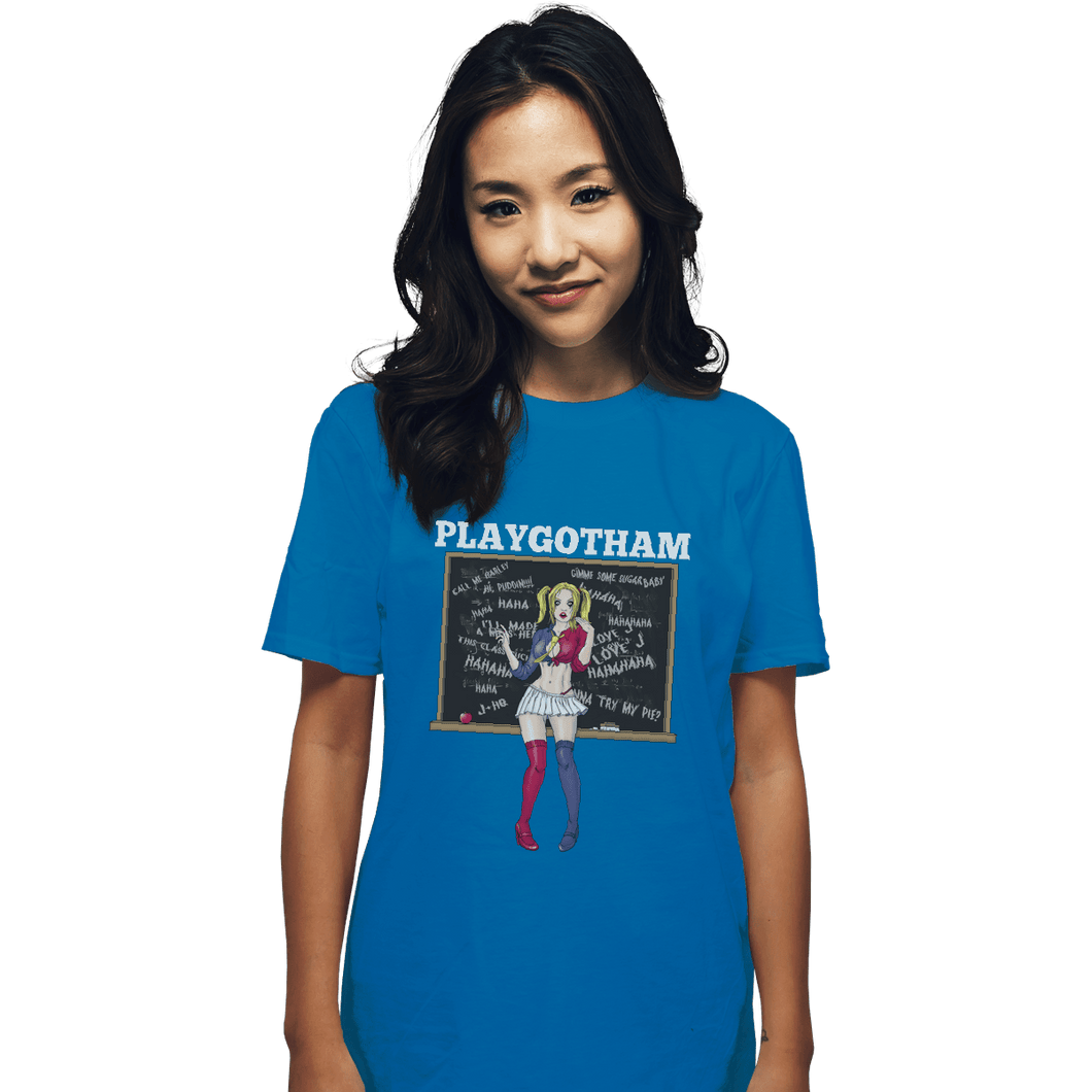 Shirts T-Shirts, Unisex / Small / Sapphire Playgotham Harley