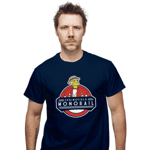 Shirts T-Shirts, Unisex / Small / Navy Springfield Monorail