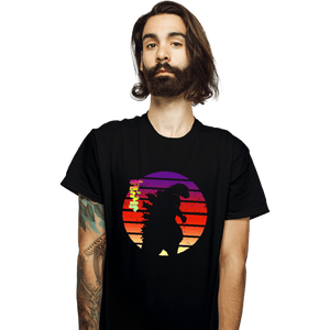 Shirts T-Shirts, Unisex / Small / Black Sunset Kaiju