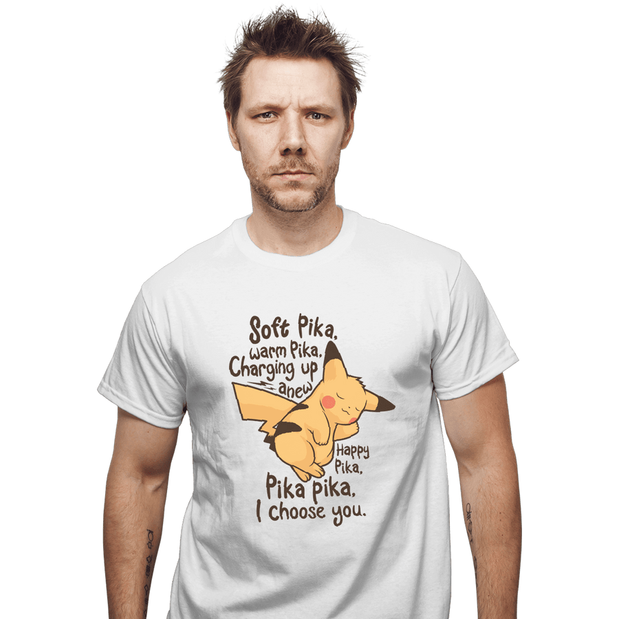 Shirts T-Shirts, Unisex / Small / White Soft Pika