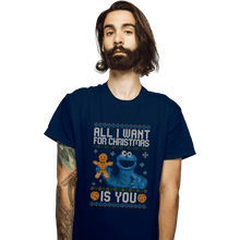 Load image into Gallery viewer, Secret_Shirts T-Shirts, Unisex / Small / Navy Cookie Christmas
