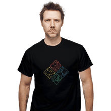 Load image into Gallery viewer, Shirts T-Shirts, Unisex / Small / Black Geometric Hogwarts
