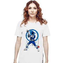 Load image into Gallery viewer, Shirts T-Shirts, Unisex / Small / White Blue Ranger Sumi-e
