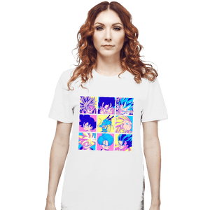 Shirts T-Shirts, Unisex / Small / White Saiyan Colors