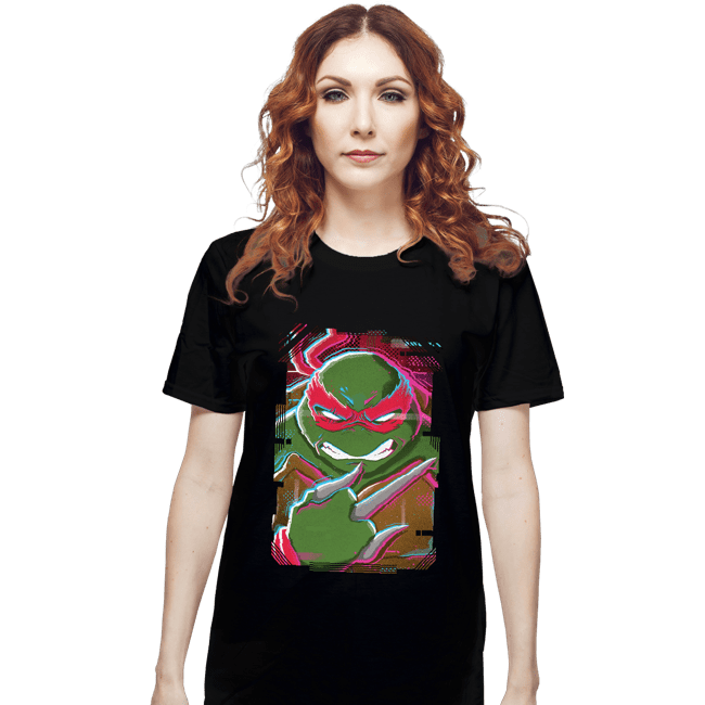 Daily_Deal_Shirts T-Shirts, Unisex / Small / Black Glitch Raphael