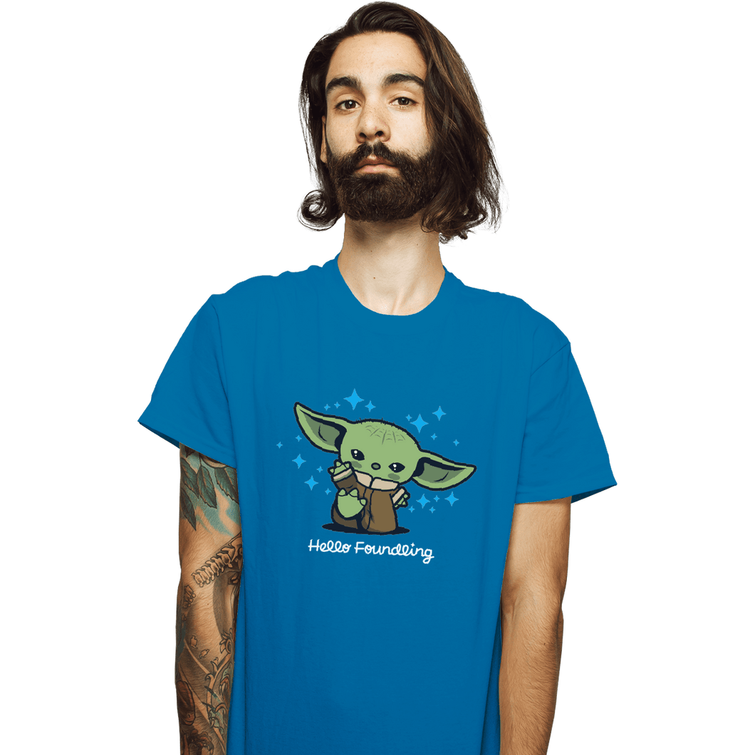 Shirts T-Shirts, Unisex / Small / Sapphire Hello Foundling