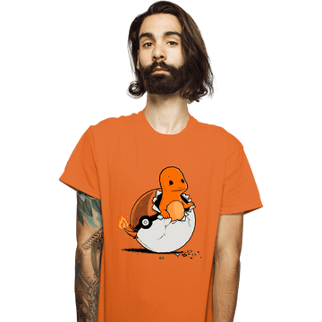 Shirts T-Shirts, Unisex / Small / Orange Pokegg Ball