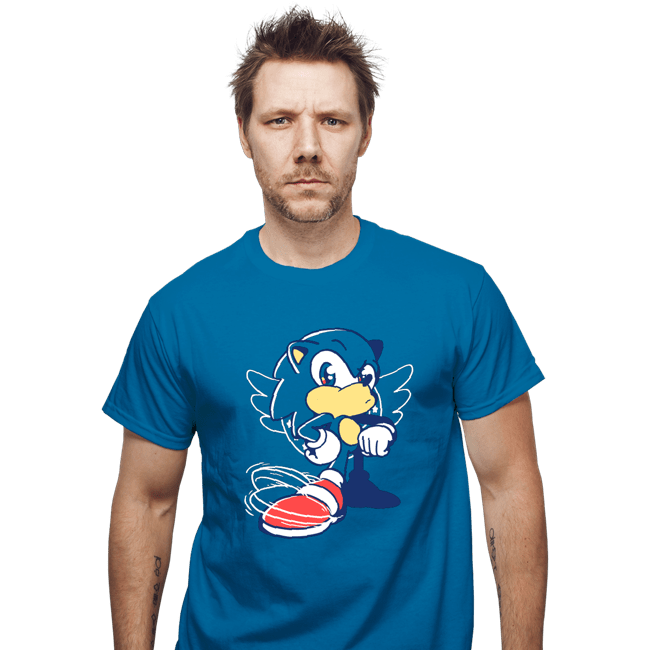 Shirts T-Shirts, Unisex / Small / Sapphire Waiting Hedgehog