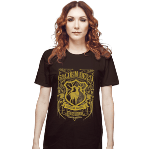 Shirts T-Shirts, Unisex / Small / Dark Chocolate Golden Deer Officers Academy