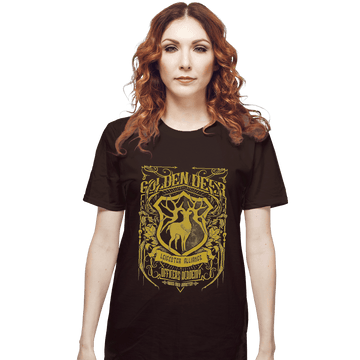 Shirts T-Shirts, Unisex / Small / Dark Chocolate Golden Deer Officers Academy