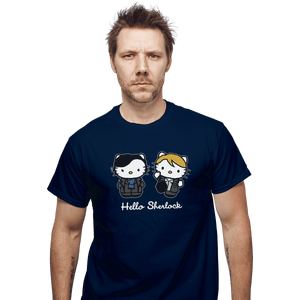 Shirts T-Shirts, Unisex / Small / Navy Hello Sherlock