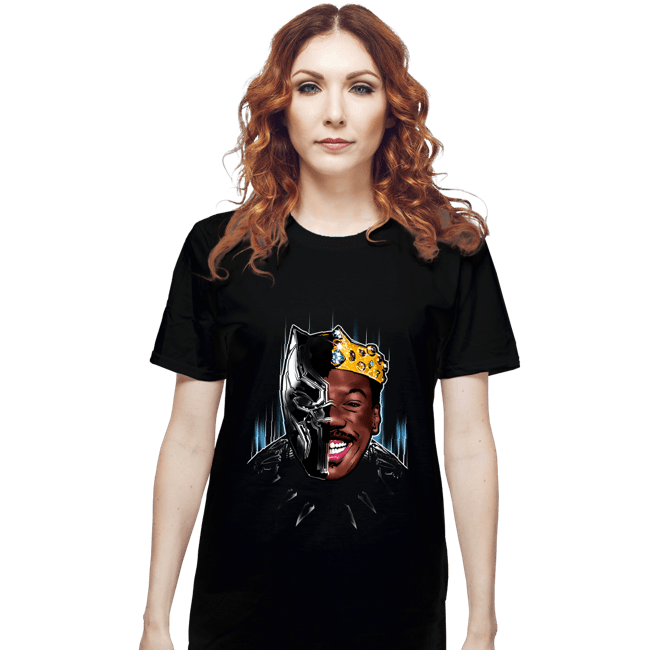 Shirts T-Shirts, Unisex / Small / Black Black Panther Of Zamunda