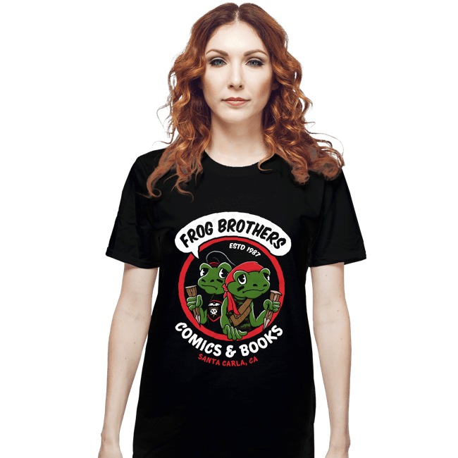 Shirts T-Shirts, Unisex / Small / Black Frog Brothers Comics