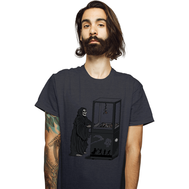 Shirts T-Shirts, Unisex / Small / Dark Heather Death Is Random