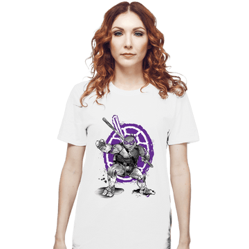Daily_Deal_Shirts T-Shirts, Unisex / Small / White Donatello Sumi-e
