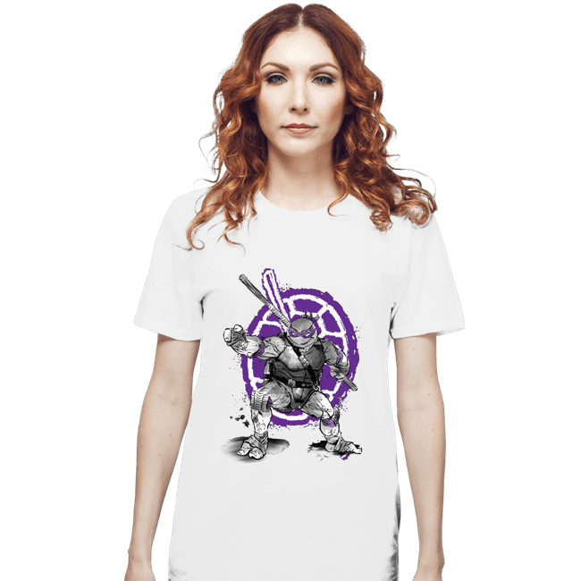 Daily_Deal_Shirts T-Shirts, Unisex / Small / White Donatello Sumi-e
