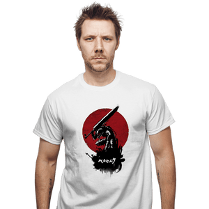 Shirts T-Shirts, Unisex / Small / White Red Sun Swordsman