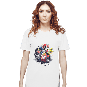 Shirts T-Shirts, Unisex / Small / White Go Kart Watercolor