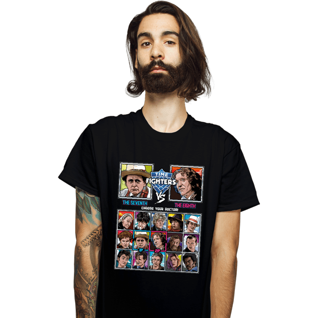 Shirts T-Shirts, Unisex / Small / Black Time Fighters 7th VS 8th