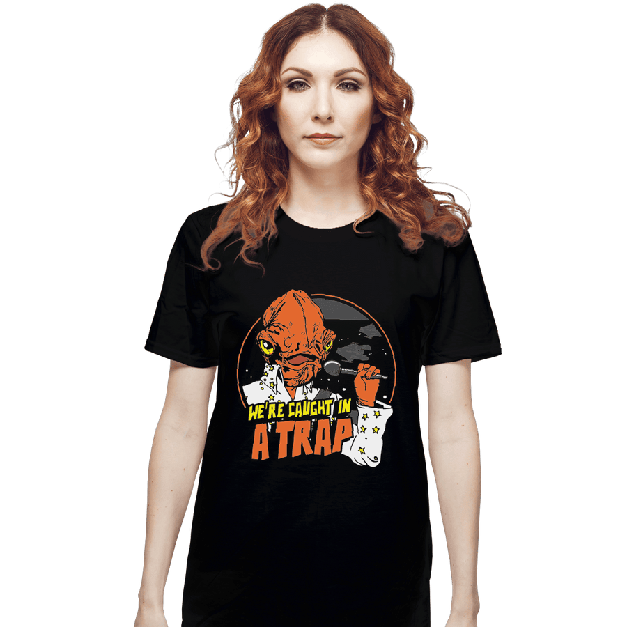 Shirts T-Shirts, Unisex / Small / Black Caught In A Trap