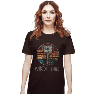 Shirts T-Shirts, Unisex / Small / Dark Chocolate Retro Mjollnir