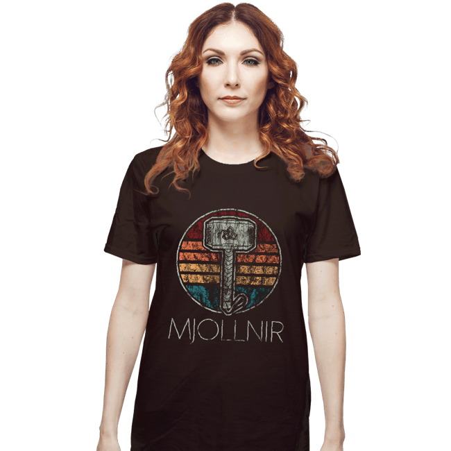 Shirts T-Shirts, Unisex / Small / Dark Chocolate Retro Mjollnir