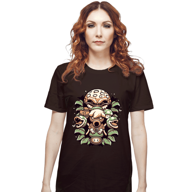 Shirts T-Shirts, Unisex / Small / Dark Chocolate Retro Garden