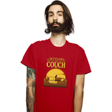 Load image into Gallery viewer, Daily_Deal_Shirts T-Shirts, Unisex / Small / Red The Settlers Of The Couch

